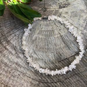 Handmade Nude Pink Stones Choker Necklace